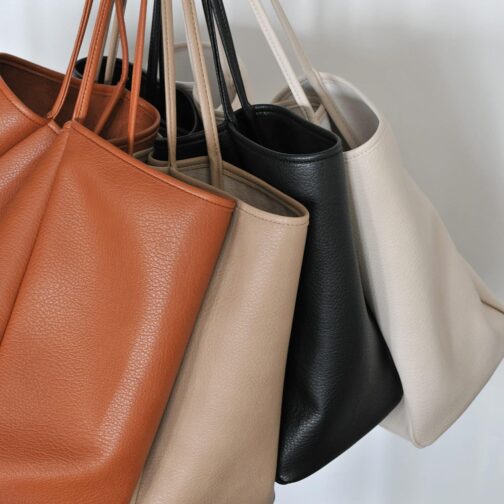 HOXIS Oversize Vegan Leather Tote Women Weekender Bag Shopper Handbag Travel Purse - Image 6