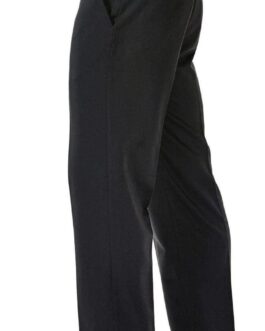 Haggar Mens Cool 18 Classic Fit Flat Front Hidden Expandable Waistband Casual Pant