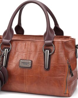 Handbags and Purses for women Vegan Leather Tote Bag for Women Satchel Shoulder Bags Travel Purse with Compartments