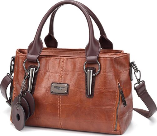 Handbags and Purses for women Vegan Leather Tote Bag for Women Satchel Shoulder Bags Travel Purse with Compartments