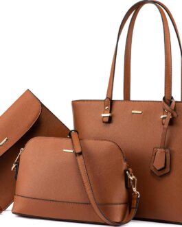 Handbags for Women Shoulder Bags Tote Satchel Hobo 3pcs Purse Set
