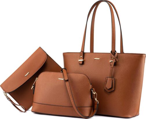 Handbags for Women Shoulder Bags Tote Satchel Hobo 3pcs Purse Set
