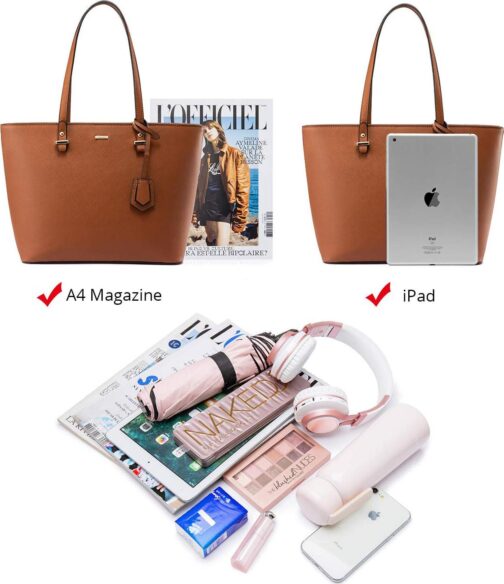 Handbags for Women Shoulder Bags Tote Satchel Hobo 3pcs Purse Set - Image 4