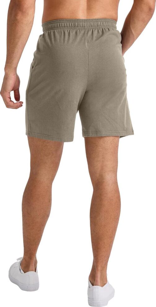Hanes Mens Originals Cotton Shorts With Pockets, Pull-On Jersey Gym Shorts, 7 - Image 2