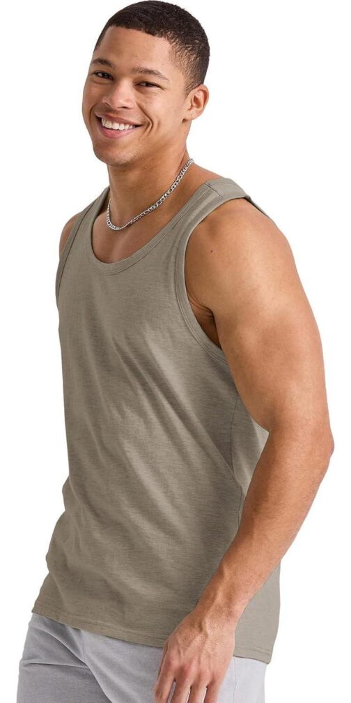 Hanes Mens Originals Tri-Blend Tank Top, Lightweight Tanks For Men, Sleeveless Tank Shirt - Image 3