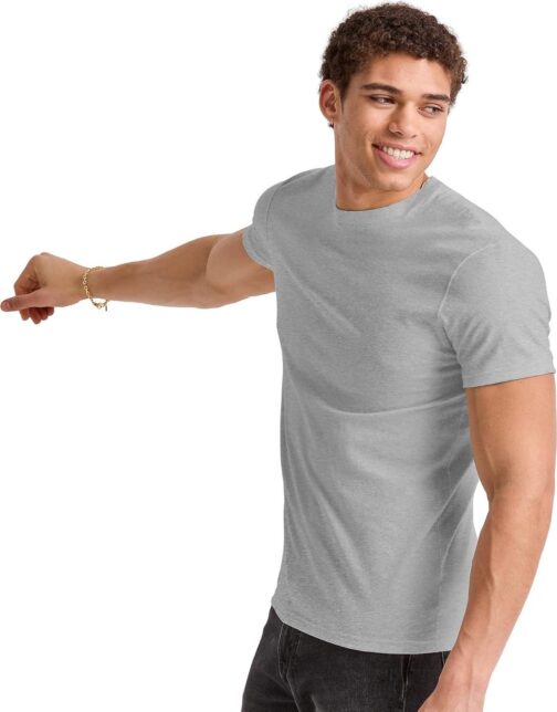 Hanes mens Originals Lightweight Tri-Blend Crewneck T-Shirts - Image 3