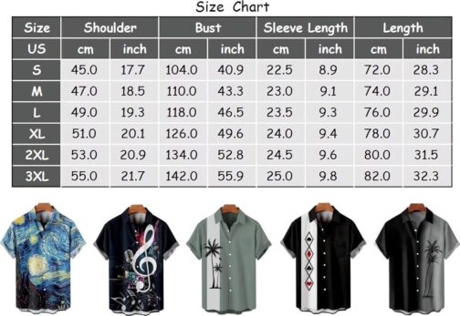 Hawaiian Bowling Shirts for Men Short Sleeve Printed Regular Fit Summer Beach Casual Button Down Aloha Shirts - Image 4