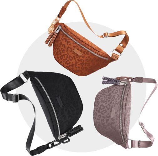 Haytijoe Bum Bag Plus Size Fanny Pack for Women Fashion Waist Pack Travel Crossbody Bags Belt Bag(02-Leopard grey) - Image 8