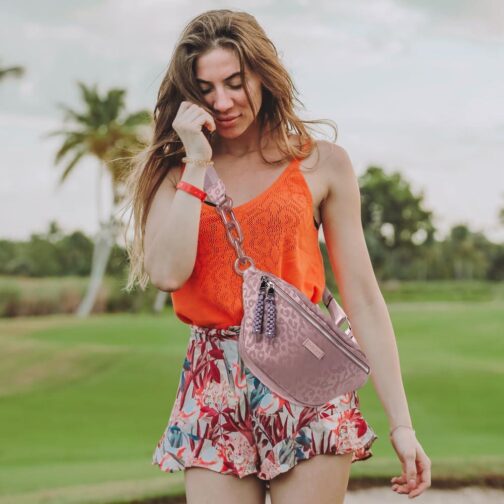 Haytijoe Bum Bag Plus Size Fanny Pack for Women Fashion Waist Pack Travel Crossbody Bags Belt Bag(02-Leopard grey) - Image 2