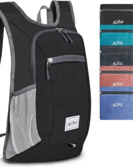 Hiking Backpack 15L Small Travel Backpack Lightweight Daypack Foldable Hiking Backpack Packable Camping Hiking Backpack for Women Men (Black)