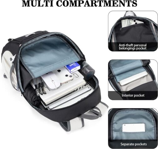 Hiking Backpack,Large 35L Travel Backpacks for Men Women,Water Resistant Ultra Lightweight Foldable Packable Camping Daypack for Outdoor Sports - Image 2