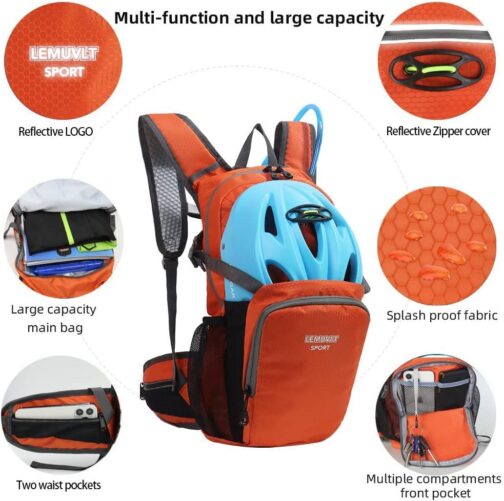 Hiking Daypack Waterproof Biking Backpack 15L Lightweight Durable Backpack for Ski Snowboarding Running MTB Cycling - Image 5