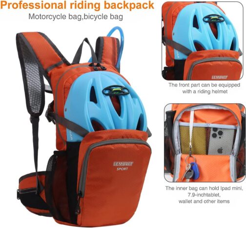 Hiking Daypack Waterproof Biking Backpack 15L Lightweight Durable Backpack for Ski Snowboarding Running MTB Cycling - Image 3