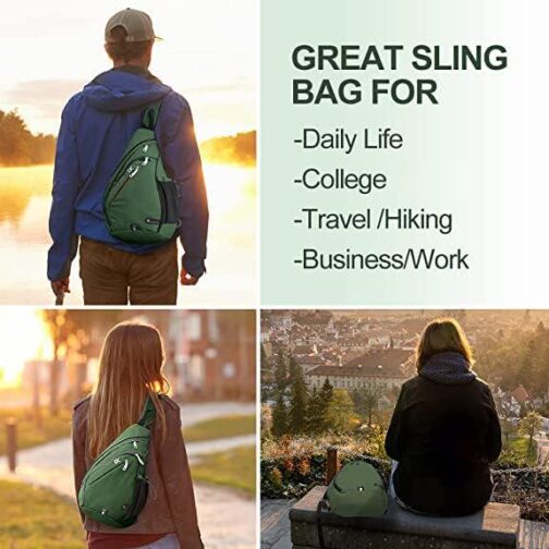 INOXTO Sling Bag, Multipurpose Crossbody Shoulder Bag for Men and Women - Image 6