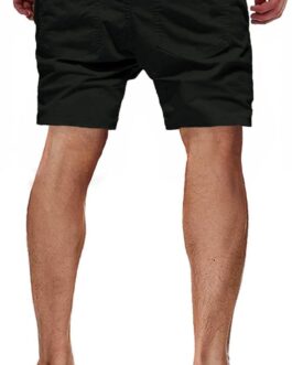 JMIERR Mens Casual Shorts – Cotton Drawstring Summer Beach Stretch Twill Chino Golf Shorts with Pockets