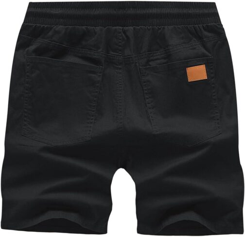 JMIERR Mens Casual Shorts - Cotton Drawstring Summer Beach Stretch Twill Chino Golf Shorts with Pockets - Image 5