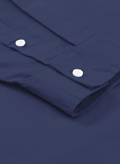 JMIERR Mens Cotton Linen Casual Stylish Button Down Shirt Long Sleeve Dress Shirts - Image 8