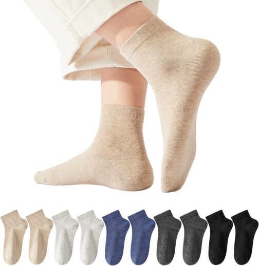 J-BOX Mens Multi-Pack Cotton Socks Ankle Thin Breathable Summer Comfort Low Cut Socks - Image 3