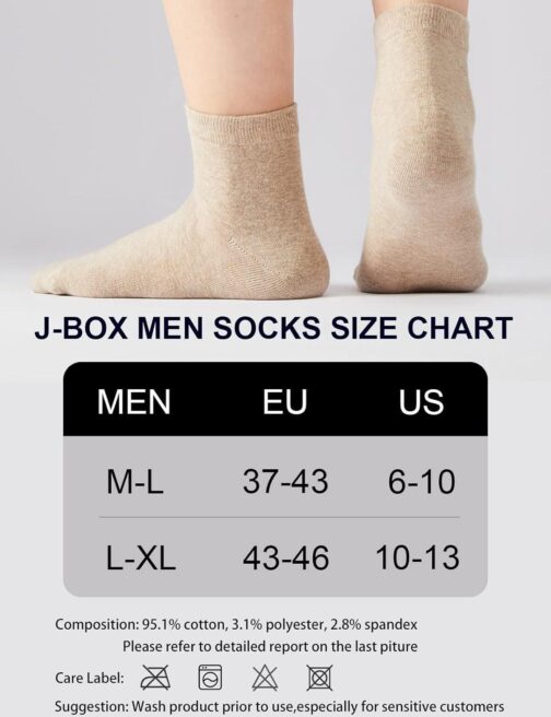 J-BOX Mens Multi-Pack Cotton Socks Ankle Thin Breathable Summer Comfort Low Cut Socks - Image 7