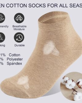 J-BOX Mens Multi-Pack Cotton Socks Ankle Thin Breathable Summer Comfort Low Cut Socks