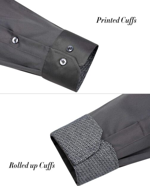 J.VER Men's Casual Long Sleeve Stretch Dress Shirt Wrinkle-Free Regular Fit Button Down Shirts - Image 6