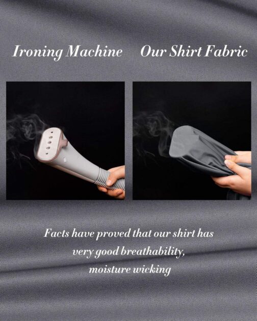 J.VER Men's Casual Long Sleeve Stretch Dress Shirt Wrinkle-Free Regular Fit Button Down Shirts - Image 3