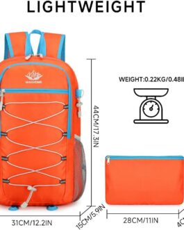 Jahomie Hiking Backpack 20L Lightweight Packable Daypack for Men Women Waterproof Outdoor Foldable Travel Daypack