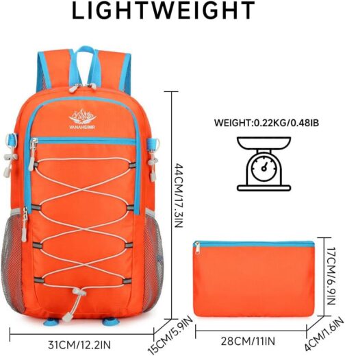 Jahomie Hiking Backpack 20L Lightweight Packable Daypack for Men Women Waterproof Outdoor Foldable Travel Daypack - Image 2