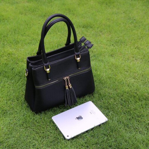 KKXIU Women Satchel Bags Handle Shoulder Handbags and Purses Pockets Zipper Leather Crossbody Bags - Image 3
