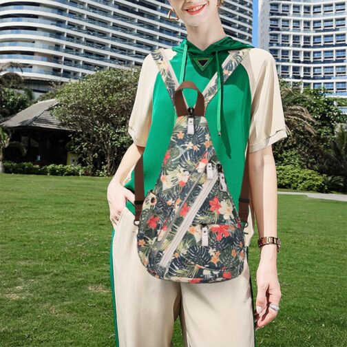 KL928 Canvas Sling Bag - Small Crossbody Backpack Shoulder Casual Daypack Rucksack for Men Women - Image 6