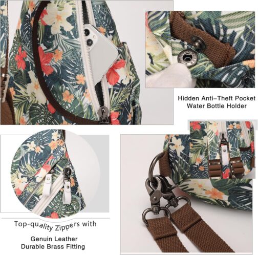 KL928 Canvas Sling Bag - Small Crossbody Backpack Shoulder Casual Daypack Rucksack for Men Women - Image 4