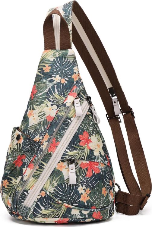 KL928 Canvas Sling Bag - Small Crossbody Backpack Shoulder Casual Daypack Rucksack for Men Women