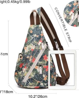 KL928 Canvas Sling Bag – Small Crossbody Backpack Shoulder Casual Daypack Rucksack for Men Women