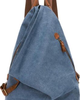 KL928 Canvas Vintage Backpack Large Casual Daypack Outdoor Travel Rucksack Hiking Backpacks for Men Women