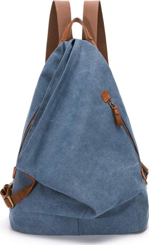 KL928 Canvas Vintage Backpack Large Casual Daypack Outdoor Travel Rucksack Hiking Backpacks for Men Women