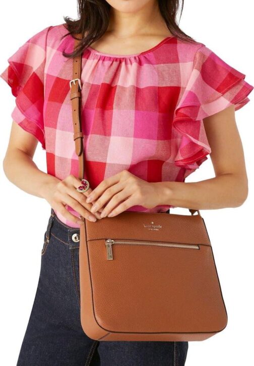 Kate Spade New York crossbody bag for women Leila top zip purse handbag for women, Warm ginger, Medium - Image 2