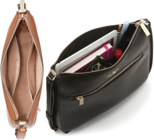 Kate Spade New York crossbody bag for women Leila top zip purse handbag for women, Warm ginger, Medium - Image 3