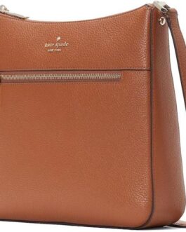 Kate Spade New York crossbody bag for women Leila top zip purse handbag for women, Warm ginger, Medium