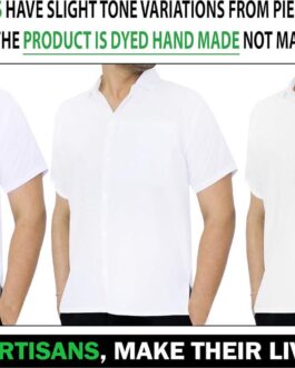 LA LEELA Mens Short Sleeve Button Down Casual Shirts Beach Summer Solid Work Shirt Vacation Camp Collared Shirts for Men