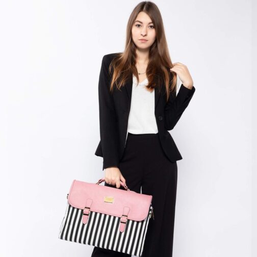 LOVEVOOK Computer Bag for Women Laptop Messenger Bag for Work College, Slim-Pink, 15.6-Inch - Image 9