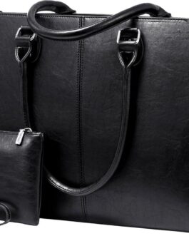 LOVEVOOK Laptop Bag for Women, 15.6 inch Laptop Tote Bag Vintage Work Bags for Women Computer Bag Office Briefcase Handbag