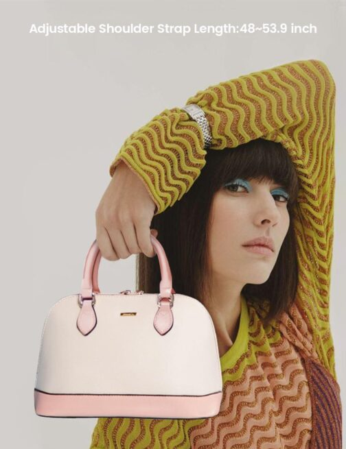 LOVEVOOK Purse for Women Small Crossbody Bags Classic Double Zip Top Handle Dome Satchel Bag - Image 6