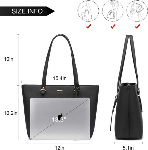 LOVEVOOK Purse for Women Fashion Tote Bag Shoulder Handbags Top Handle Satchel Bags with External Pocket - Image 4