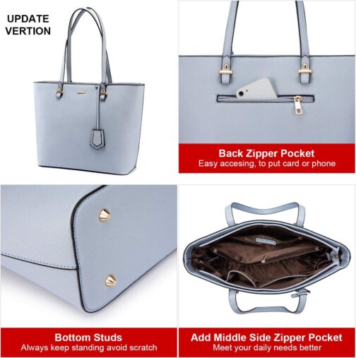 LOVEVOOK Purses for Women Fashion Handbag Set Tote Bags Shoulder Bag Top Handle Satchel Bags - Image 4