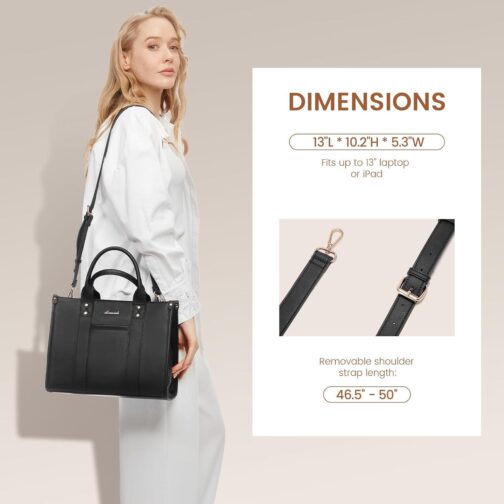 LOVEVOOK Tote Bag for Women Tote Purse and Handbags, Satchel Shoulder Crossbody Top Handle Bags with Zipper - Image 2