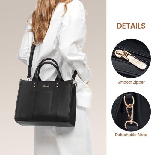 LOVEVOOK Tote Bag for Women Tote Purse and Handbags, Satchel Shoulder Crossbody Top Handle Bags with Zipper - Image 4