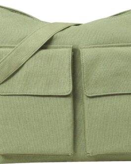 Laptop Messenger Bag for Women Men, Canvas Tote Cross-body Shoulder Bag with Laptop Sleeve, Canvas Messenger Bag for Work