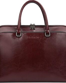 Laptop Messenger shoulder bag: Genuine Leather work Briefcase 13.3 15.6 inch designer handbag