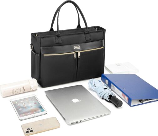 Laptop Tote Bag, Computer Organizer Teacher Bag with 15.6'' Padded Laptop Sleeve - Image 2