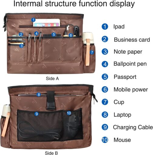 Laptop Tote Bag for Women 17.3 Inch Laptop Bag Waterproof Nylon Teacher Bag Work Bag with USB Charging Port Computer Tote Bag Large Laptop Bag for Women Handbag Satchel Shoulder Bag - Image 3